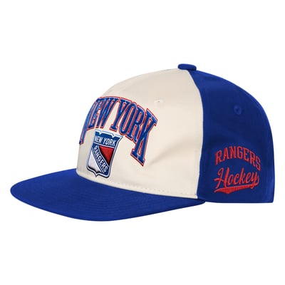 Youth New York Rangers Outerstuff Natural/Blue Arch Snapback Hat