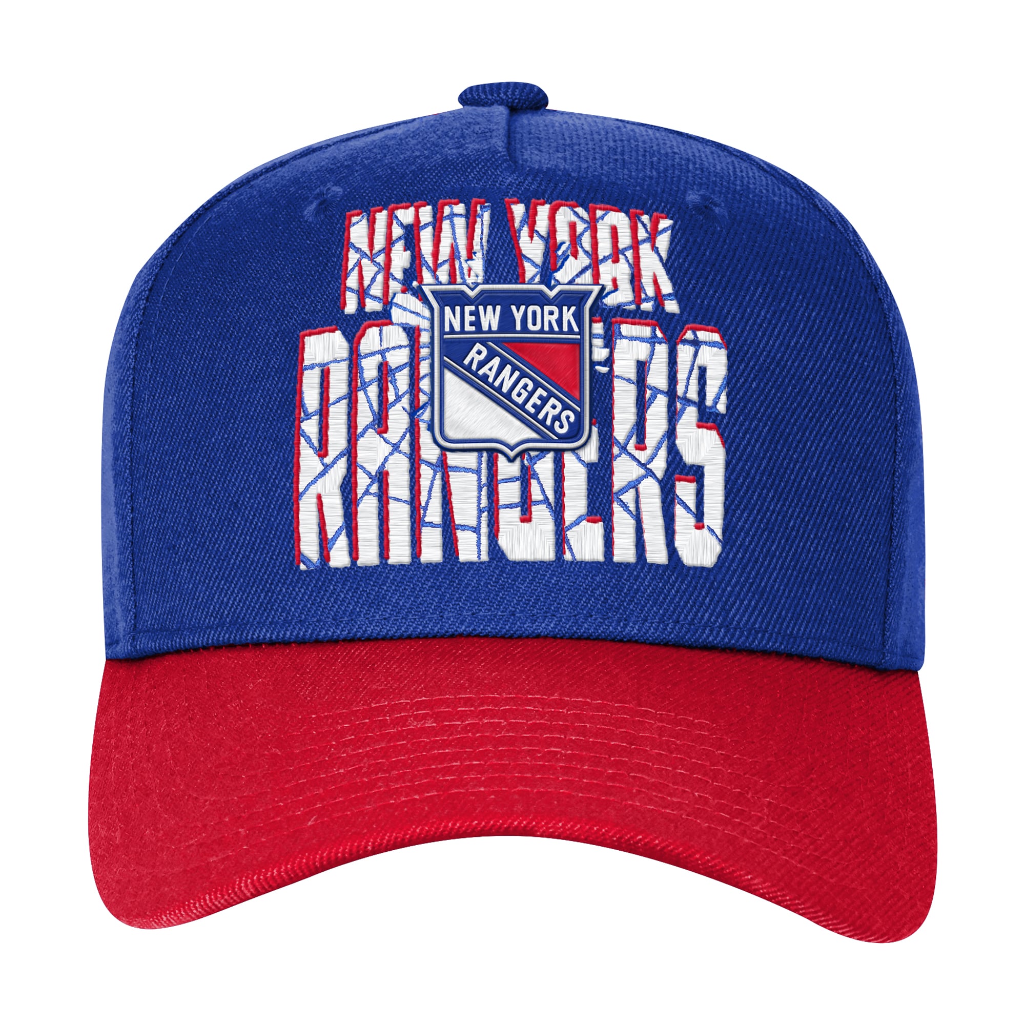 Casquette ajustable Youth Outerstuff Royal/Rouge New York Rangers Ice Breaker
