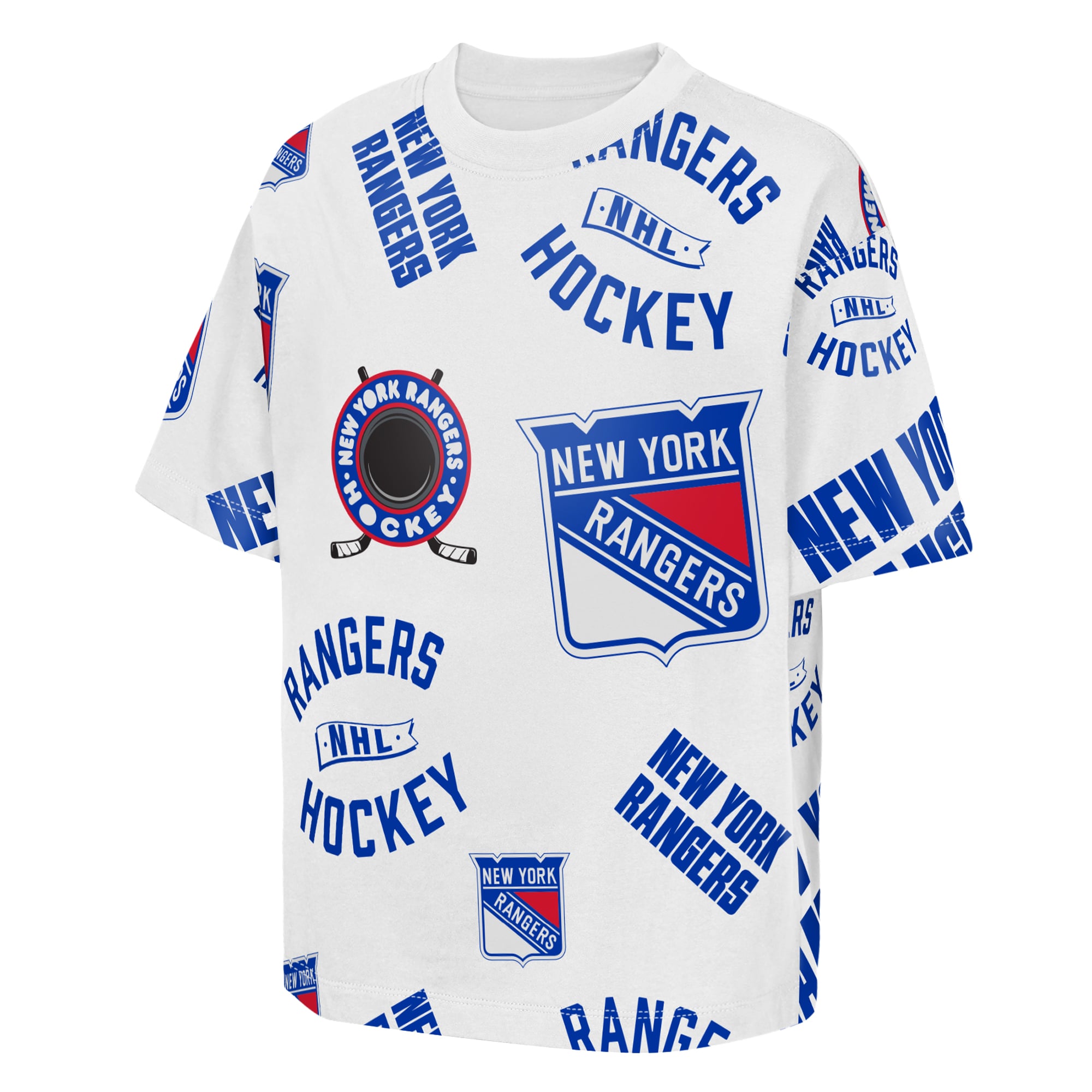 T-shirt blanc Youth Outerstuff New York Rangers Unstoppable Elevated