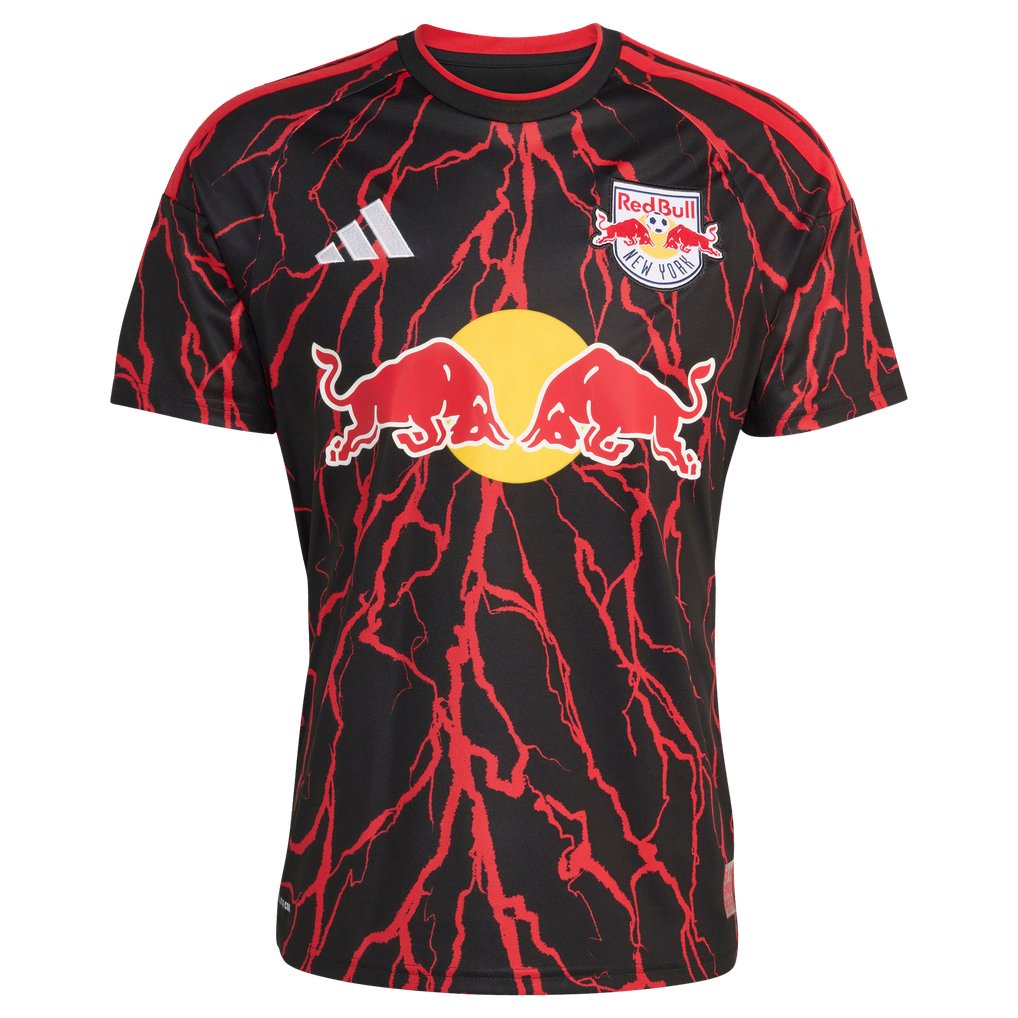 Men's New York Red Bulls adidas Black 2026 The Rooted Kit Replica ...