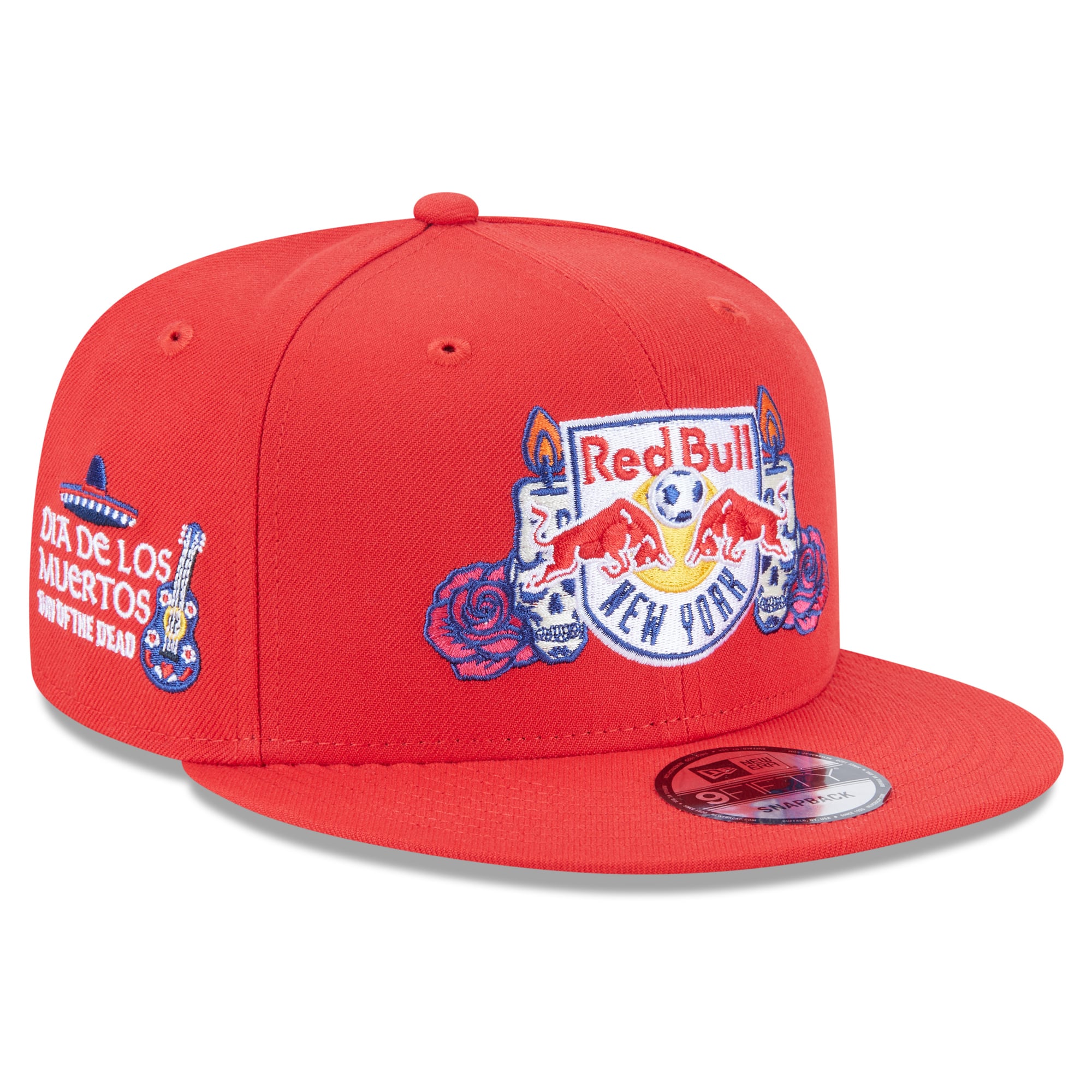 Men's New Era Red New York Red Bulls Day of the Dead 9FIFTY Snapback Hat
