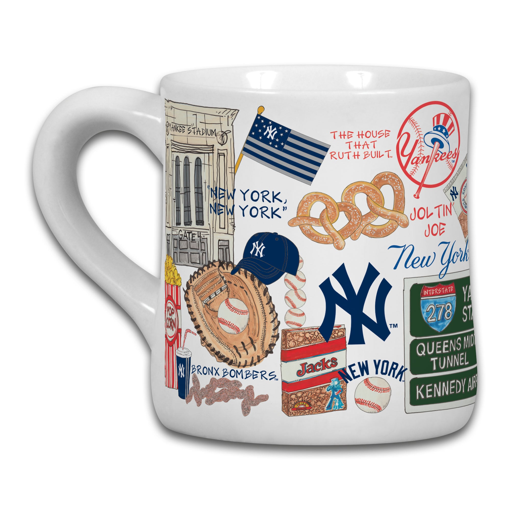 Tasse en céramique avec icône des Yankees de New York de 20 oz