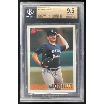 1993 Bowman #103 Andy Pettitte RC BGS 9.5