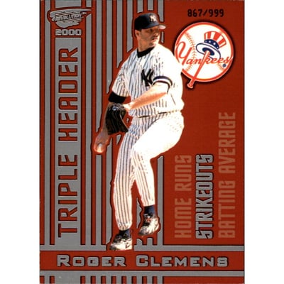 2000 Revolution Triple Header Silver #29 Roger Clemens