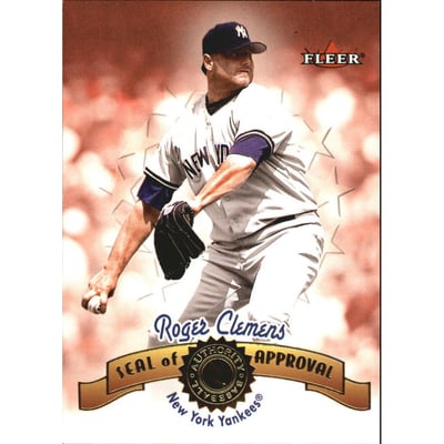 2001 Fleer Authority Seal of Approval #11 Roger Clemens
