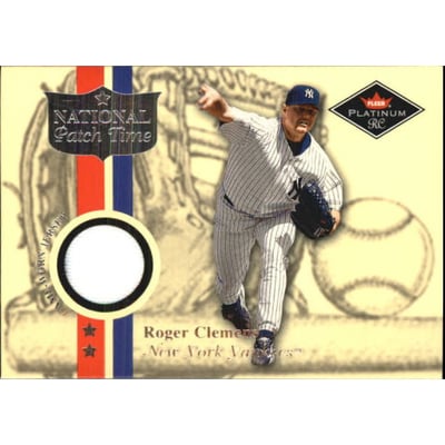 2001 Fleer Platinum National Patch Time #11 Roger Clemens White S2