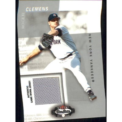 2002 Fleer Box Score Classic Miniatures Game Used #5 Roger Clemens Jsy