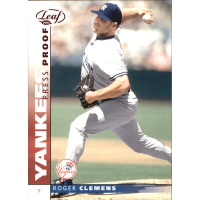 2002 Leaf Press Proofs Red #91 Roger Clemens