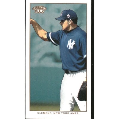 2002 Topps 206 Piedmont Black #183A Roger Clemens Blue Jsy