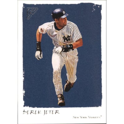2002 Topps Gallery Veteran Variation 1 #58 Derek Jeter Solid Blue