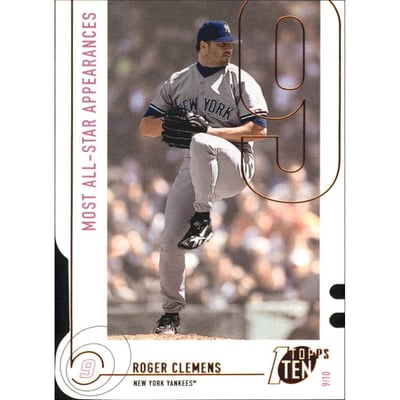2002 Topps Ten Die Cuts #119 Roger Clemens AS APP