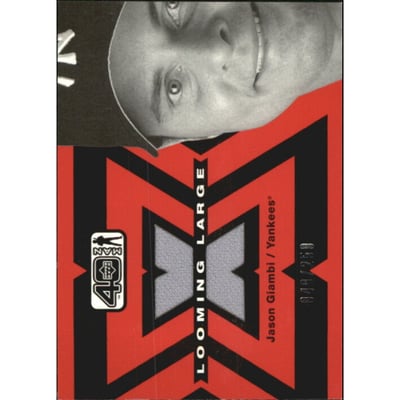 2002 Upper Deck 40-Man Looming Large Jerseys #LJGI Jason Giambi