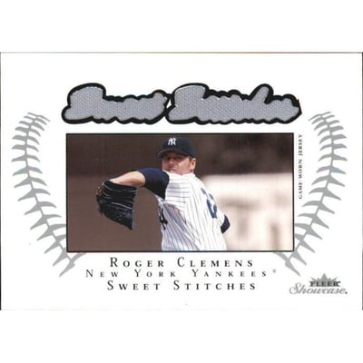 2003 Fleer Showcase Sweet Stitches Game Jersey #RC Roger Clemens/599