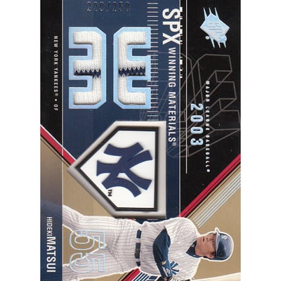 2003 SPx Winning Materials 250 #HM1A Hideki Matsui Logo