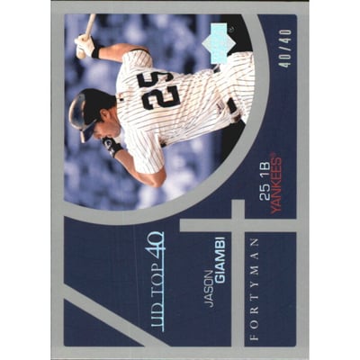 2003 Upper Deck 40-Man Rainbow #849 Jason Giambi T40