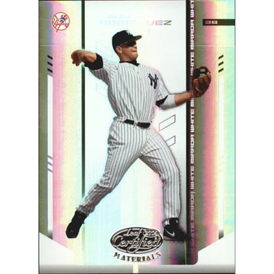 2004 Leaf Certified Materials Mirror White #8 Alex Rodriguez Yanks