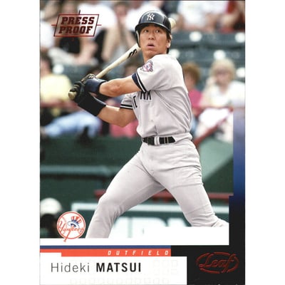 2004 Leaf Press Proofs Red #57 Hideki Matsui