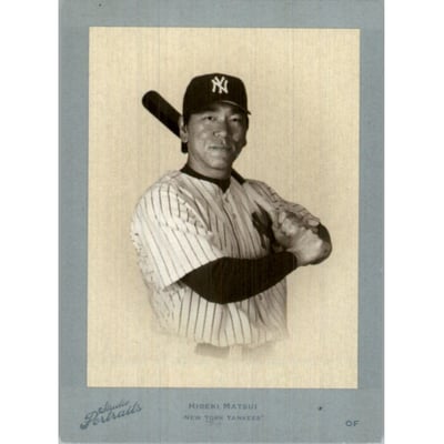 2005 Studio Portraits Leather/Lumber Blue B/W #55 Hideki Matsui