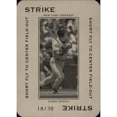 2005 Throwback Threads Polo Grounds 30 STRIKE Short Fly #25 Hideki Matsui