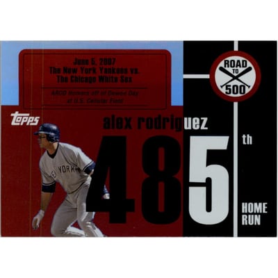 2007 Topps Alex Rodriguez Road to 500 #ARHR485 Alex Rodriguez