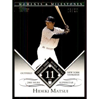 2007 Topps Moments and Milestones Black #96-11 Hideki Matsui/HR 11