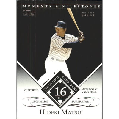 2007 Topps Moments and Milestones Black #96-16 Hideki Matsui/HR 16