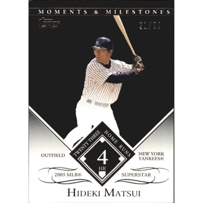 2007 Topps Moments and Milestones Black #96-4 Hideki Matsui/HR 4