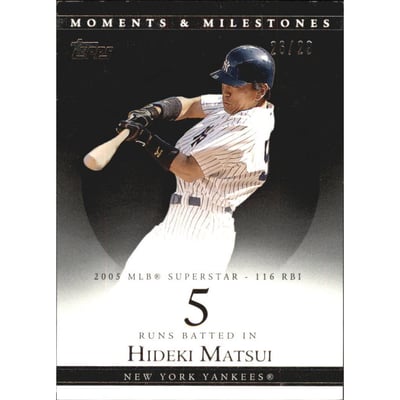 2007 Topps Moments and Milestones Black #96-5 Hideki Matsui/HR 5