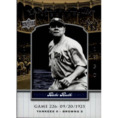 2008 Upper Deck Yankee Stadium Legacy Collection #226 Babe Ruth
