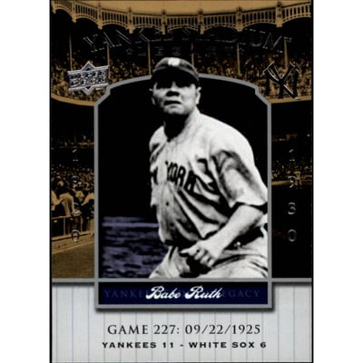 2008 Upper Deck Yankee Stadium Legacy Collection #227 Babe Ruth