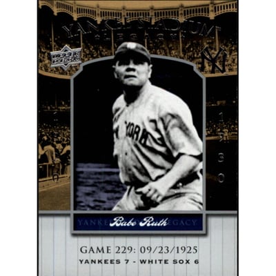 2008 Upper Deck Yankee Stadium Legacy Collection #229 Babe Ruth