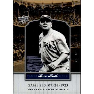 2008 Upper Deck Yankee Stadium Legacy Collection #230 Babe Ruth