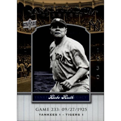 2008 Upper Deck Yankee Stadium Legacy Collection #233 Babe Ruth