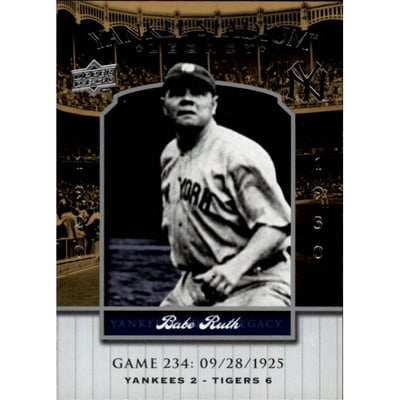 2008 Upper Deck Yankee Stadium Legacy Collection #234 Babe Ruth