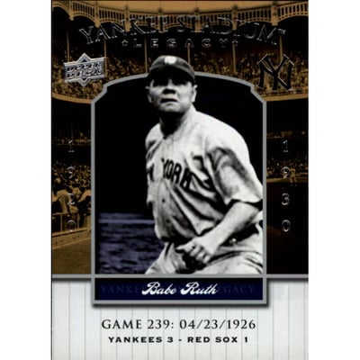 2008 Upper Deck Yankee Stadium Legacy Collection #239 Babe Ruth