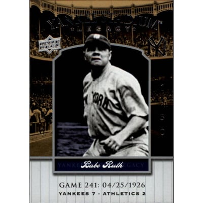 2008 Upper Deck Yankee Stadium Legacy Collection #241 Babe Ruth