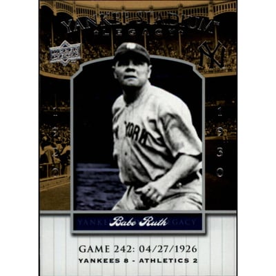 2008 Upper Deck Yankee Stadium Legacy Collection #242 Babe Ruth