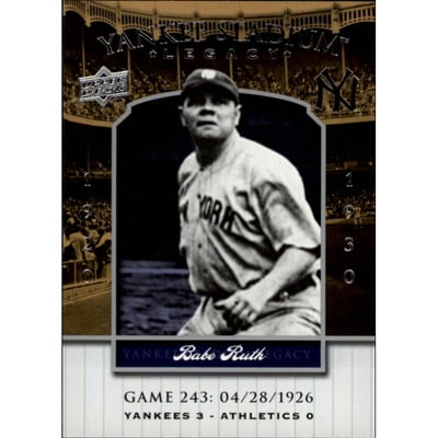 2008 Upper Deck Yankee Stadium Legacy Collection #243 Babe Ruth