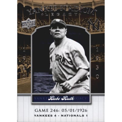 2008 Upper Deck Yankee Stadium Legacy Collection #246 Babe Ruth
