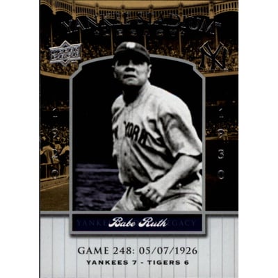 2008 Upper Deck Yankee Stadium Legacy Collection #248 Babe Ruth