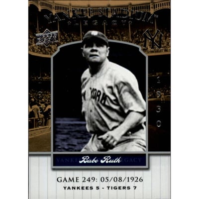 2008 Upper Deck Yankee Stadium Legacy Collection #249 Babe Ruth