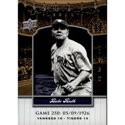 2008 Upper Deck Yankee Stadium Legacy Collection #250 Babe Ruth