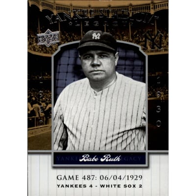 2008 Upper Deck Yankee Stadium Legacy Collection #487 Babe Ruth