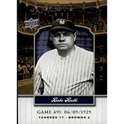2008 Upper Deck Yankee Stadium Legacy Collection #491 Babe Ruth