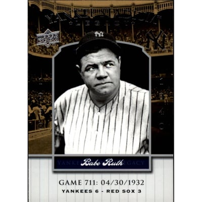 2008 Upper Deck Yankee Stadium Legacy Collection #711 Babe Ruth