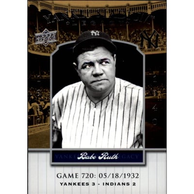 2008 Upper Deck Yankee Stadium Legacy Collection #720 Babe Ruth
