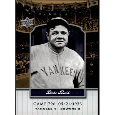 2008 Upper Deck Yankee Stadium Legacy Collection #796 Babe Ruth