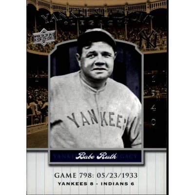 2008 Upper Deck Yankee Stadium Legacy Collection #798 Babe Ruth