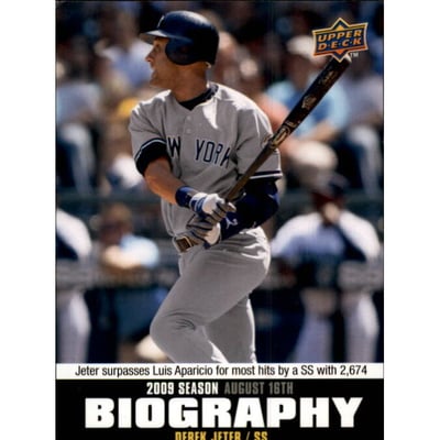 2010 Upper Deck Season Biography #SB151 Derek Jeter