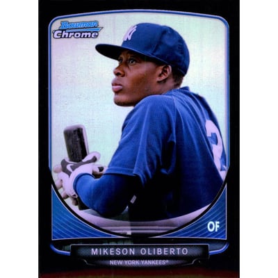 2013 Bowman Chrome Prospects Black Refractors #BCP94 Mikeson Oliberto